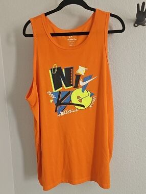 Nike Orange Graphic Athletic Tank